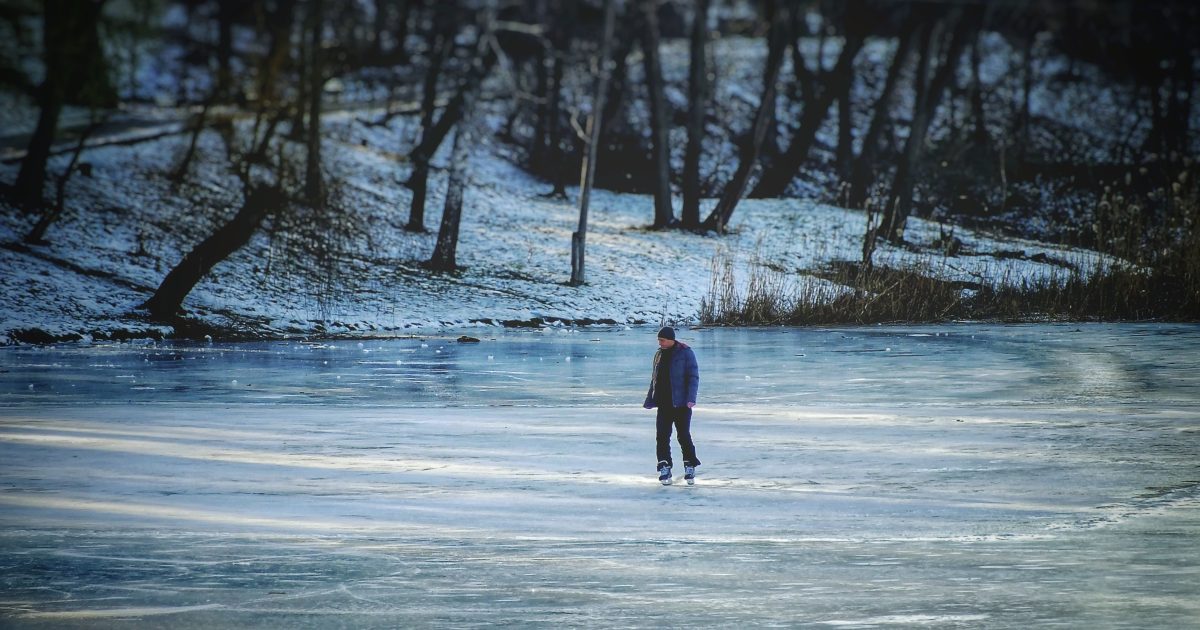 Make Water Famous Skating on black ice is safer